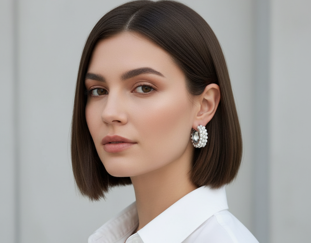 Silver Pearl Earrings